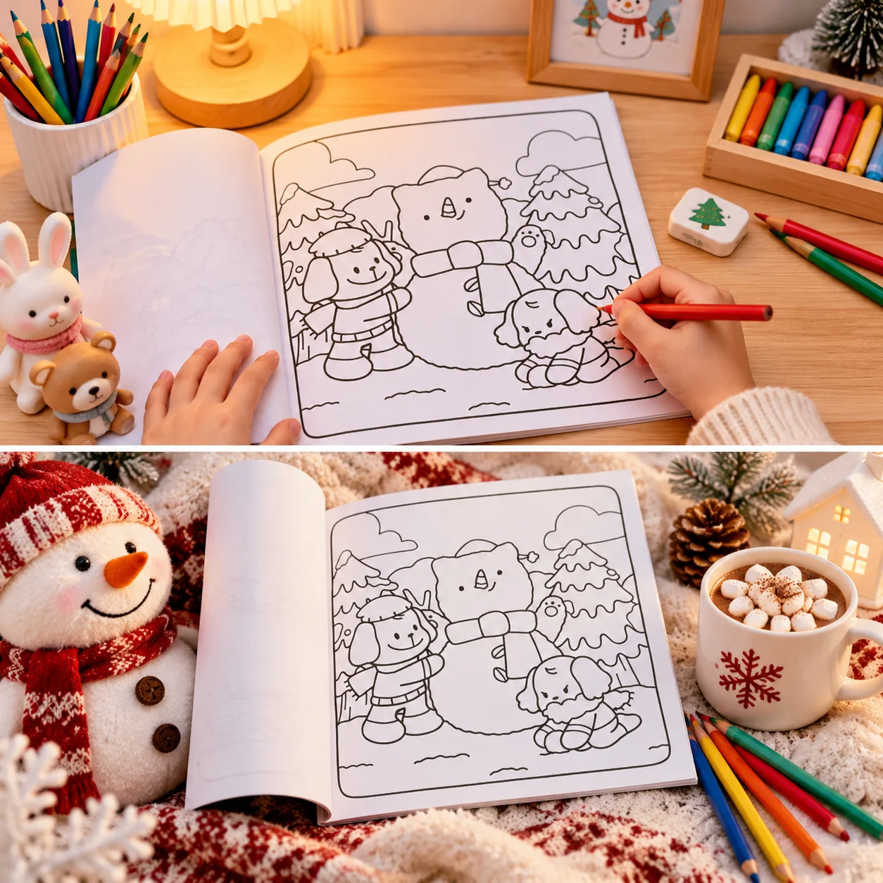 Cartoon Cute Family Time Coloring Book European America Style Coloring Book for Kids Drawing Book Christmas Thanksgiving Gifts