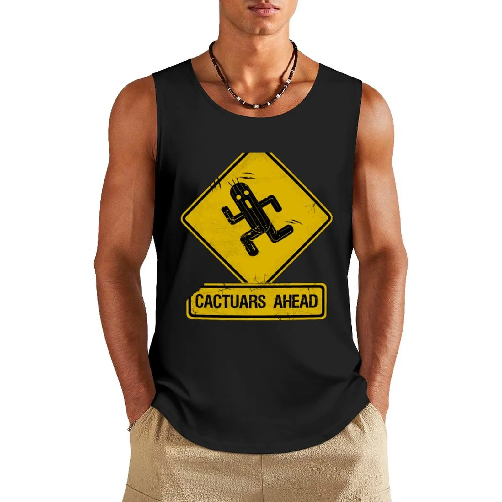 Dangers on the Road Tank Top gym t-shirts T-shirt men