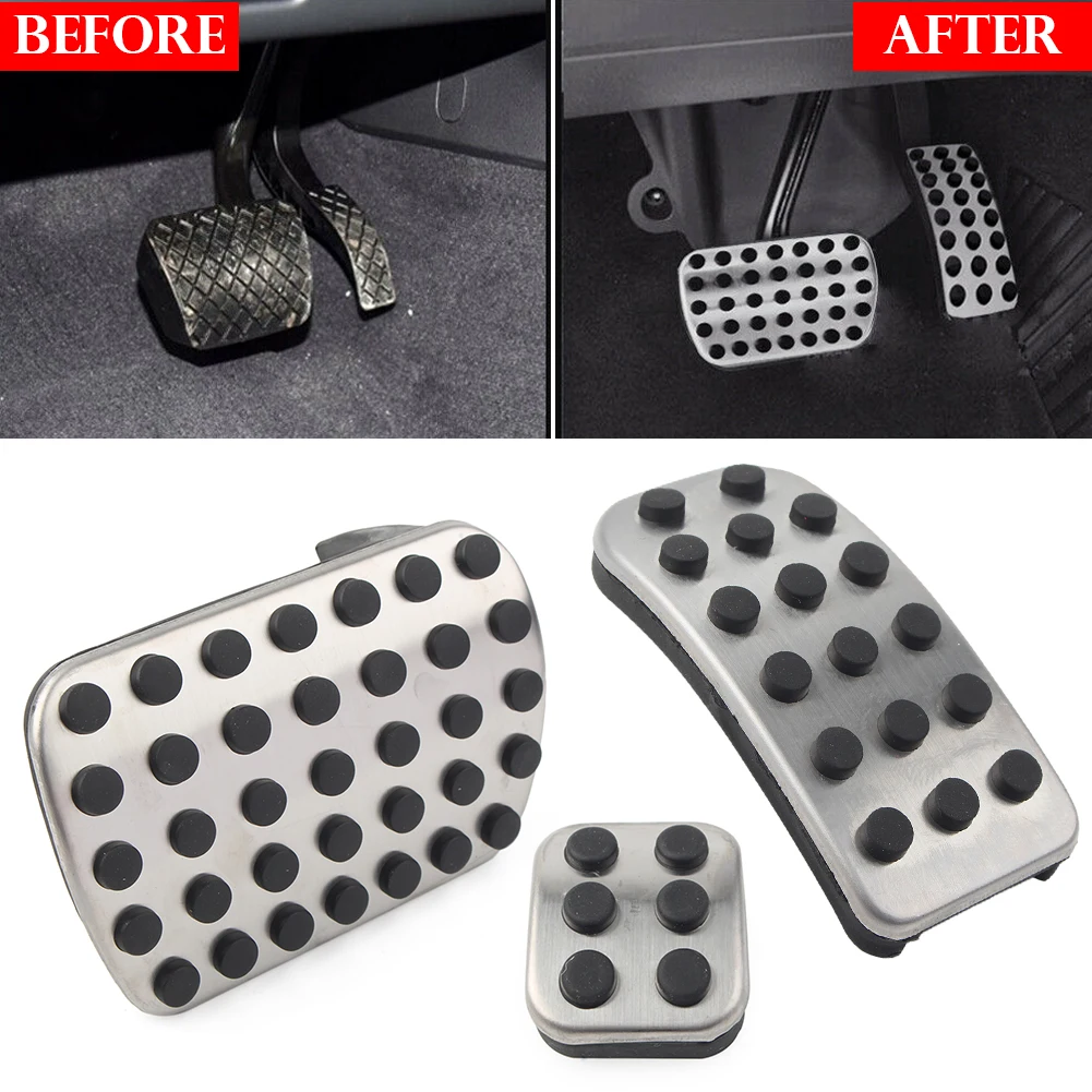 Car Gas Throttle Brake Pedal Cover For Mercedes Benz V-Class V250 V260 2009 2010 2011 2012 2013 2014 2015 2016 2017 2018 3Pcs