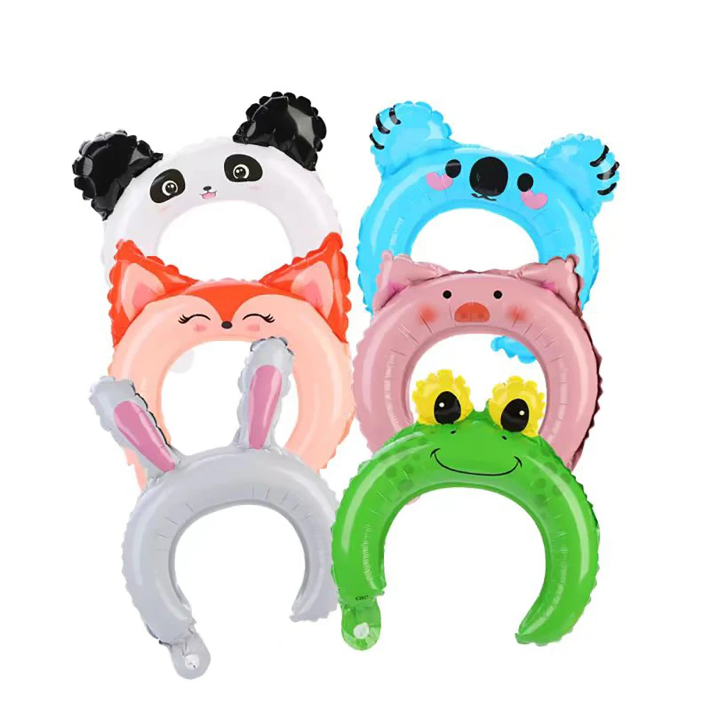 20pcs Cute Headband Balloon Cute Cartoon Animal Balloon Kids Birthday Party Decoration Baby Shower Children\'s Toys