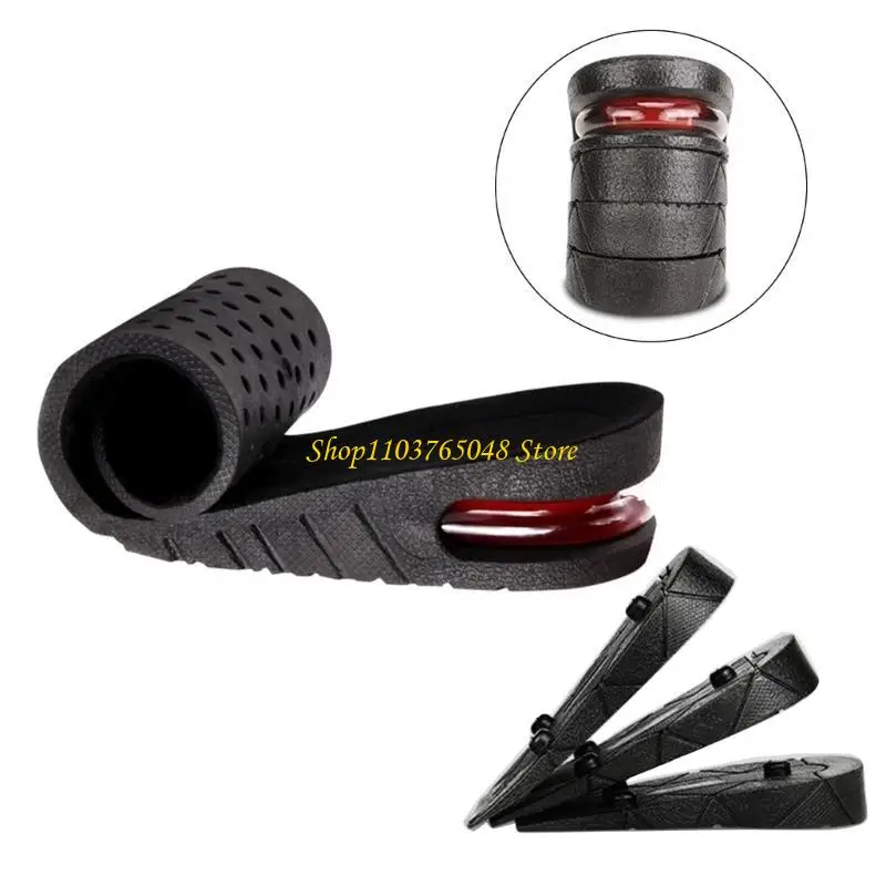 R53E Height Increase Shoe Insoeles MultiLayer Invisible Boosting Lifts Soles Shock Absorption Shoe Cushion Pads for Men Women