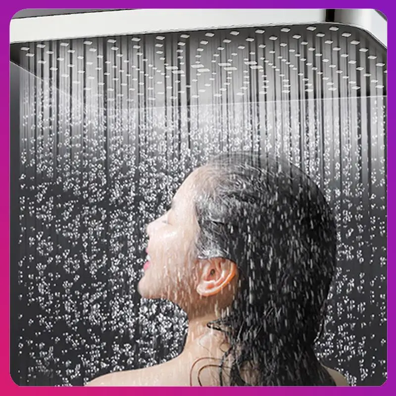 ABKL-12 Inch High Pressure Top Spray Rain Shower Head Larger Flow Rainfall Shower Heads Rainfall Showerhead Easy Install -Silver