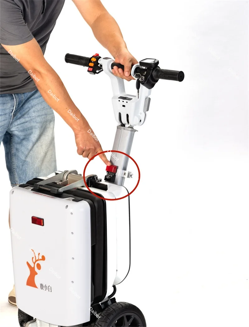3-Rad-Mobilitätsroller, zusammenklappbar, leicht, für behinderte Menschen, 350 W, 48 V, Mini-Elektro-Dreirad, für Erwachsene und Senioren, abnehmbare Batterie – Detail 11