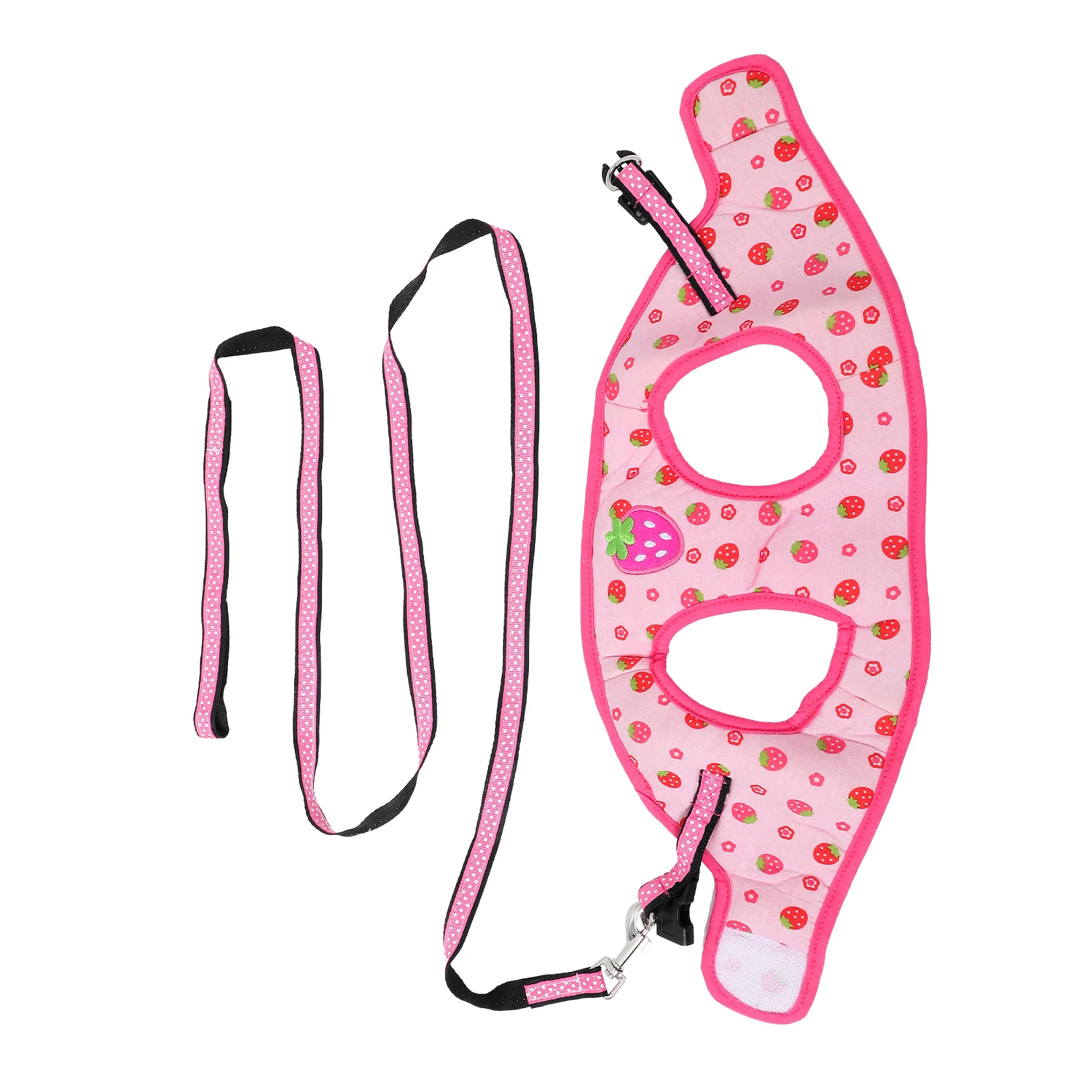 

Pet Dog Harness Set Adjustable Strawberry Pattern Puppy Leash Durable Walking Supply For Small Dogs Cats Portable Chest Strap