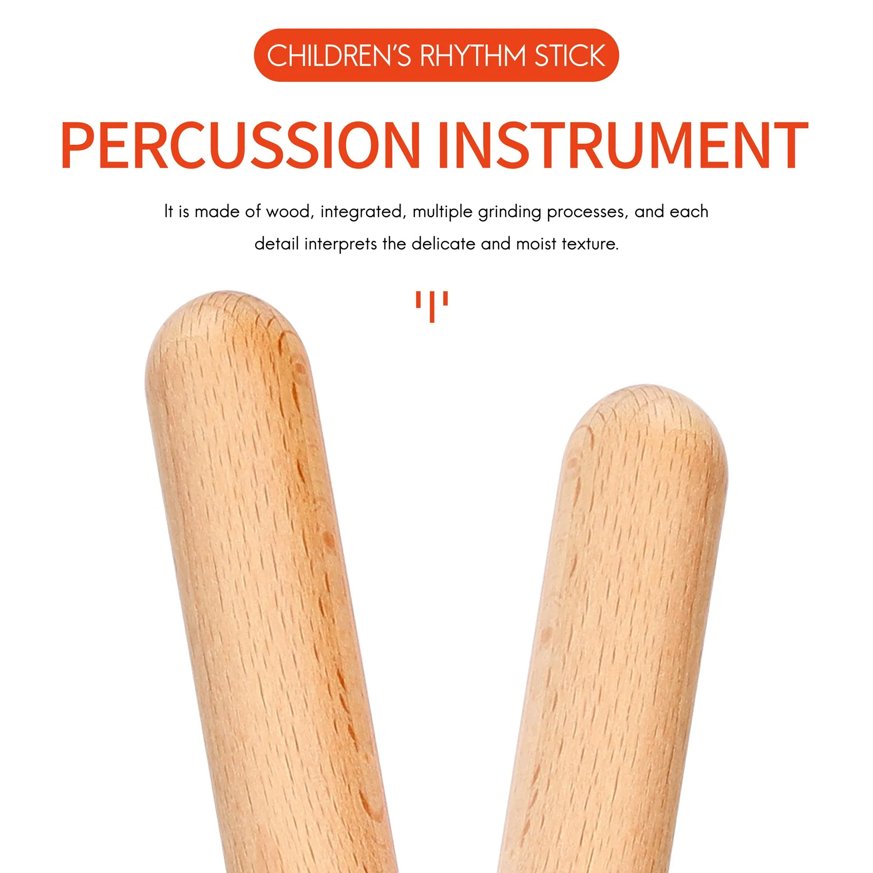 6 Pairs Wood Claves Musical Percussion Instrument Rhythm Sticks Percussion Rhythm Sticks Children Musical Toy