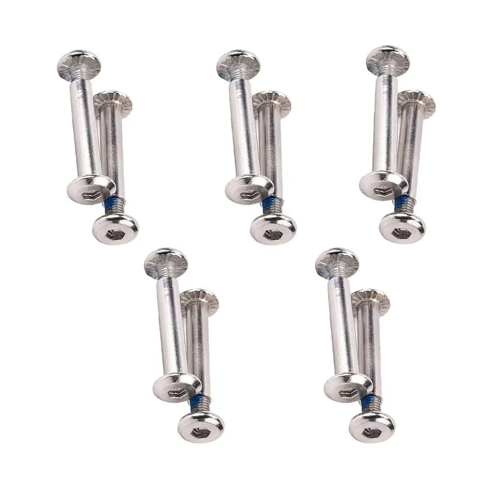 

16Pcs Rustproof Stainless Steel Inline Skate Screw Pack Skating Wheel Screws Bearings Mounting Hardware for Roller Skates Long