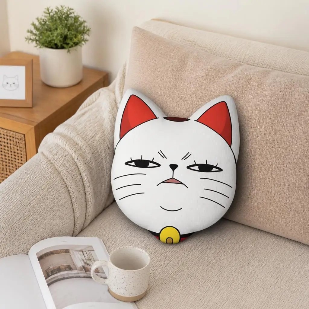 Emote Turbo Granny Cat Dandadan Plush Pillow Cushion Irregular Stuffed Throw Pillow Home Decor Gift Sofa Bed Couch