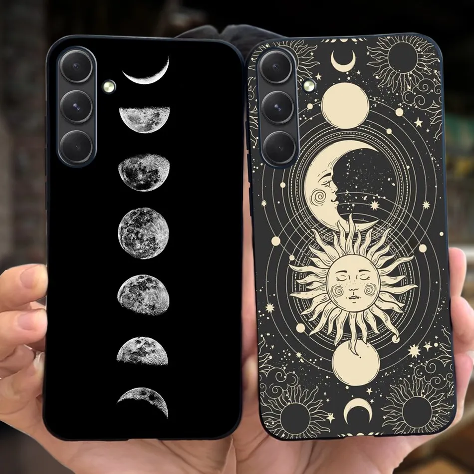 For Samsung Galaxy A55 Phone Case Samsung A55 5G SM-A556B Fashion Moon Pattern Soft Silicon Back Cover