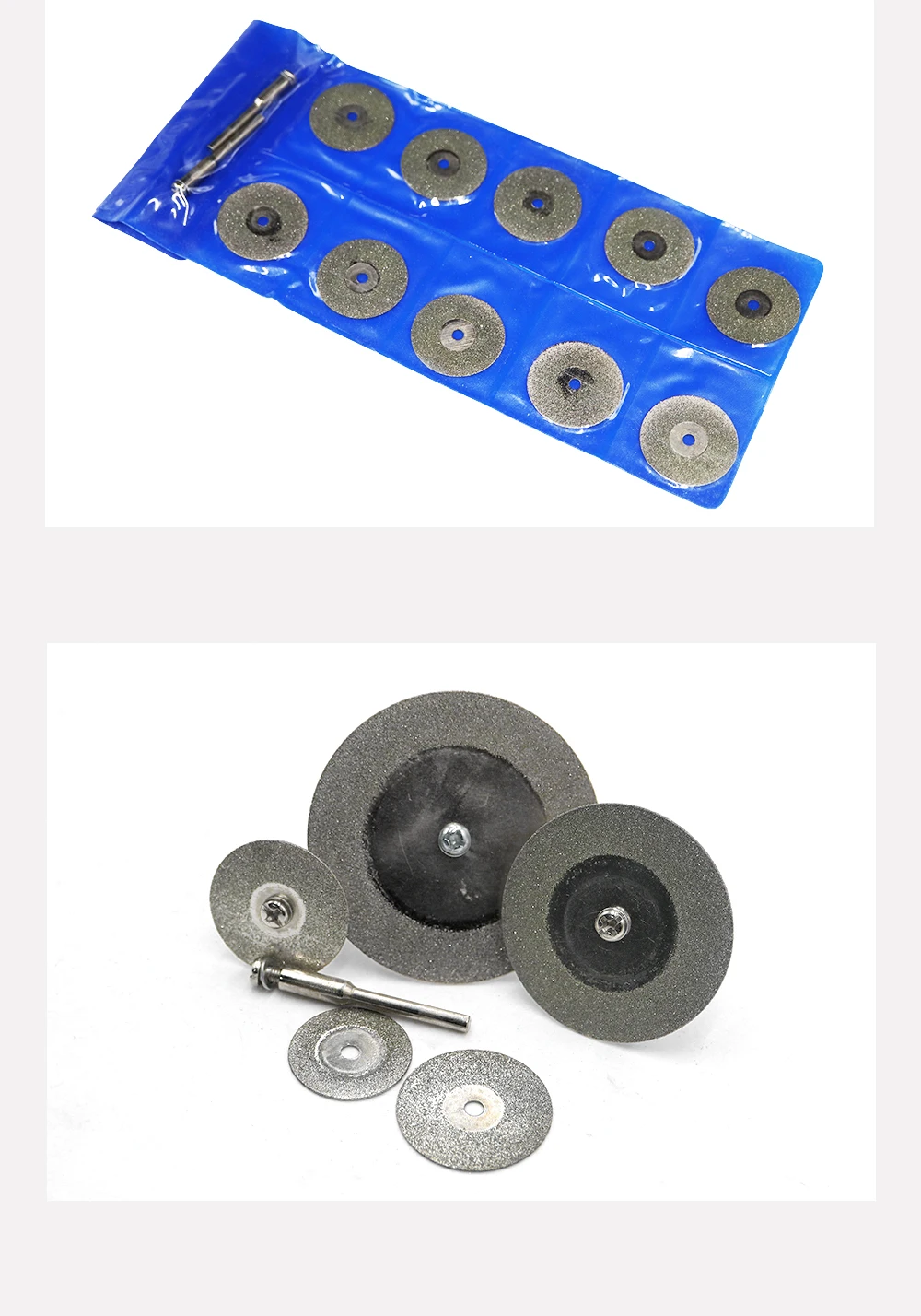 10 Stück/Packung Diamantsägeblätter Schaft 3mm 20/25/30/35/40/50mm Sägebits Kleine Diamantschneidklingen – Detail 7