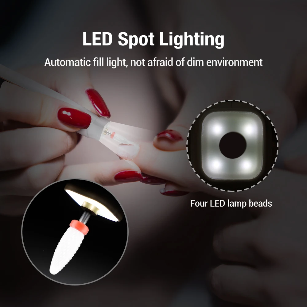 Professional Manicure Pedicure Kit Cordless Electric Nail File Set Nail Drill Machine Hand Foot Care Tool for Grind Trim Polish