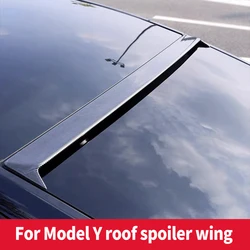 For Tesla Model Y 2021 to 2023 Rear Window Roof Car Spoiler Wing High Quality ABS plastic Black Carbon Exterior Accessories
