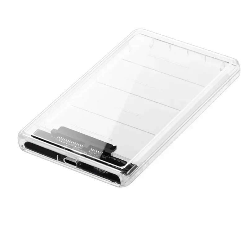 تصميم شفاف بالكامل، حياة بسيطة، محرك الأقراص الصلبة الشفاف USB3.1 من النوع C إلى SATA