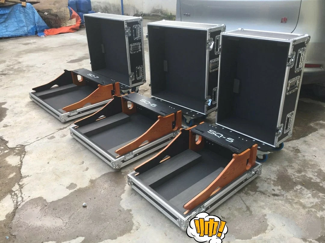 Allen SQ5,SQ6,SQ7 mixing consoles aviation cases with side panels performance transportation cabinets consoles original chassis