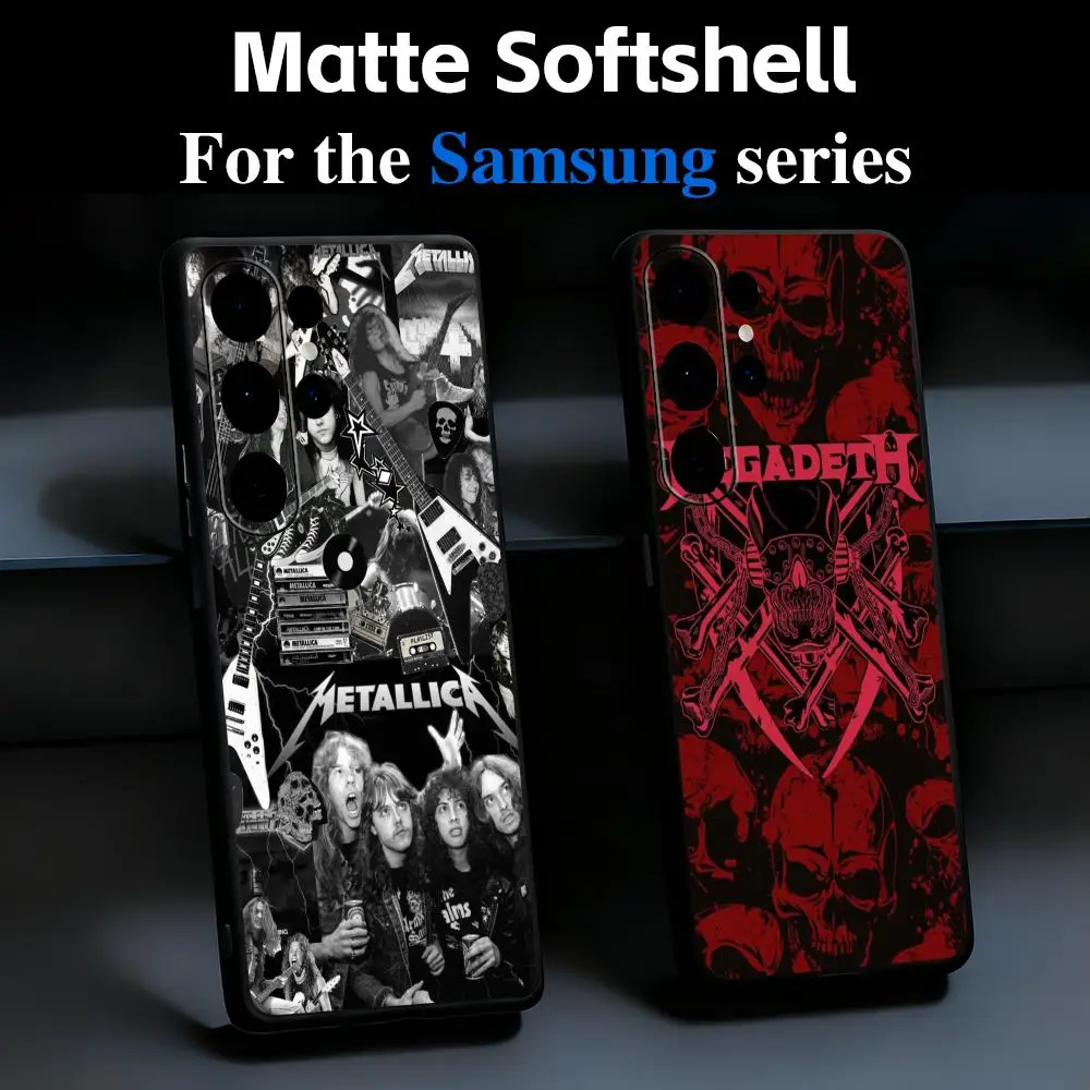 Чехол для телефона Cool Band M-METALLICA для Samsung Galaxy S26 S25 S24 S23 S22 S21 Plus Ultra Fold A, мягкий, черный