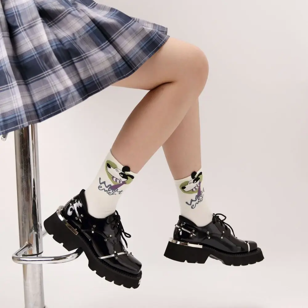 

Creative Korean Style Cat Pattern Socks Cotton Harajuku Animal Socks Short Socks Warm Middle Tube Socks Student