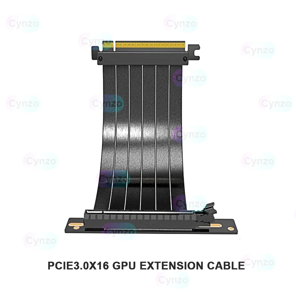 VGA PCI-E3.0 X16 Riser Video Card Extension Cable 90 Degree Support Open PC Case Vertical Express Transfer Adapter Extender