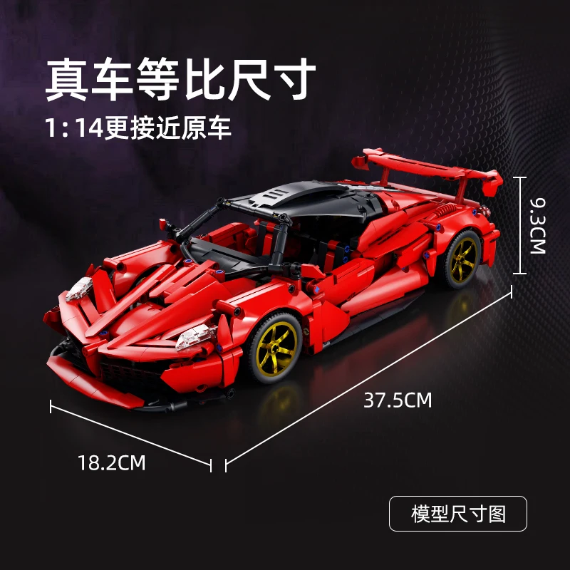 1000 stks MOC Creatieve Technische Racewagen Bouwstenen Set Desktop Display Bricks Vakantiecadeau Volwassenen Kinderen