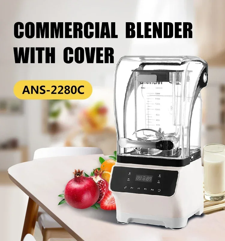 Commercial Sound Proof Blender Digital Strong Blender Professionnel Blender Commercial 220Vblender