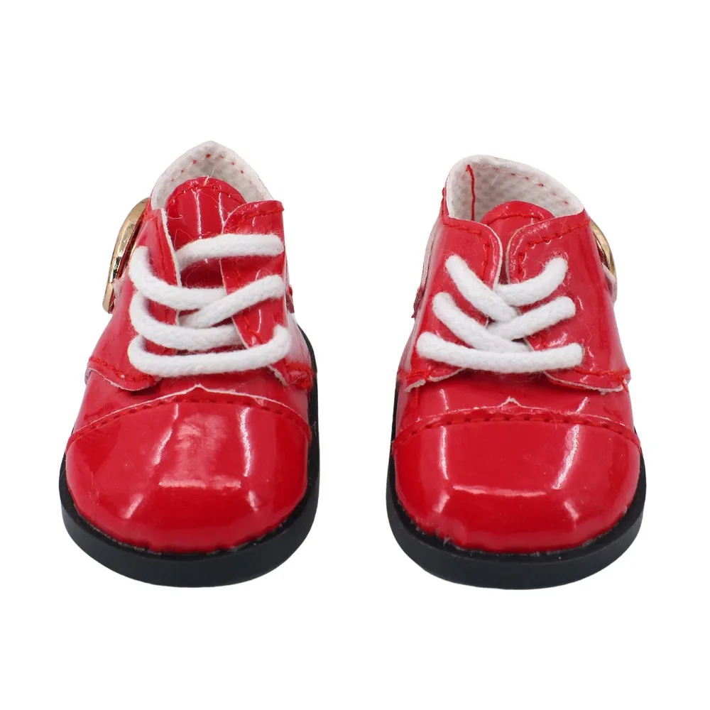 

Пара легких повседневных туфель из искусственной кожи для хлопковых кукол 20 см, милые креативные кожаные ботинки для кукол 20 см