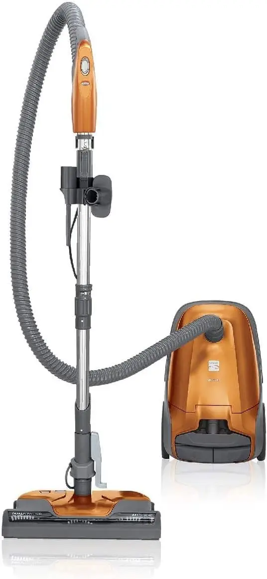 200 Series Pet Friendly Lightweight Bagged Canister Vacuum with HEPA, 2 Motor System, and 3 Cleaning Tools-Orange