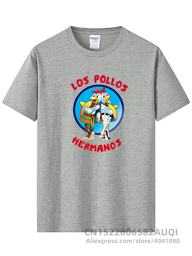 Men\'s High Quality T-shirt100%cotton Breaking Bad LOS POLLOS Chicken Brothers Printed Casual Funny Tshirt Male Tee Shirts