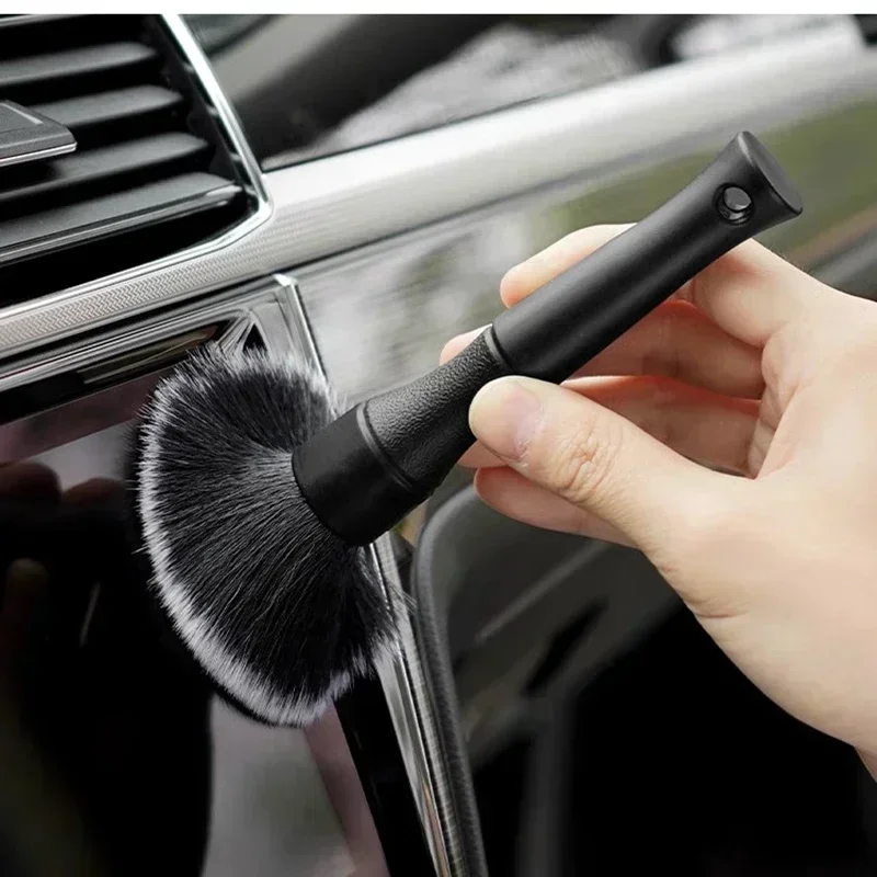 Ultra-Soft Car Detailing Brush Super Soft Auto Interior Detail Brush Synthetic Boars Hair  for Cars Seat Leather Cleaning  دريل