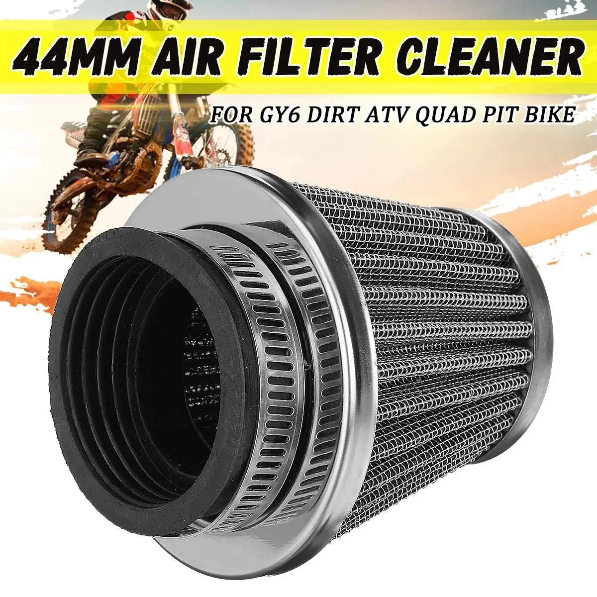 44MM Universal Motorcycle Air Filter Elements Mushroom Head Pod Cleaner Double Foam Carburetor Air Filter Cleaner