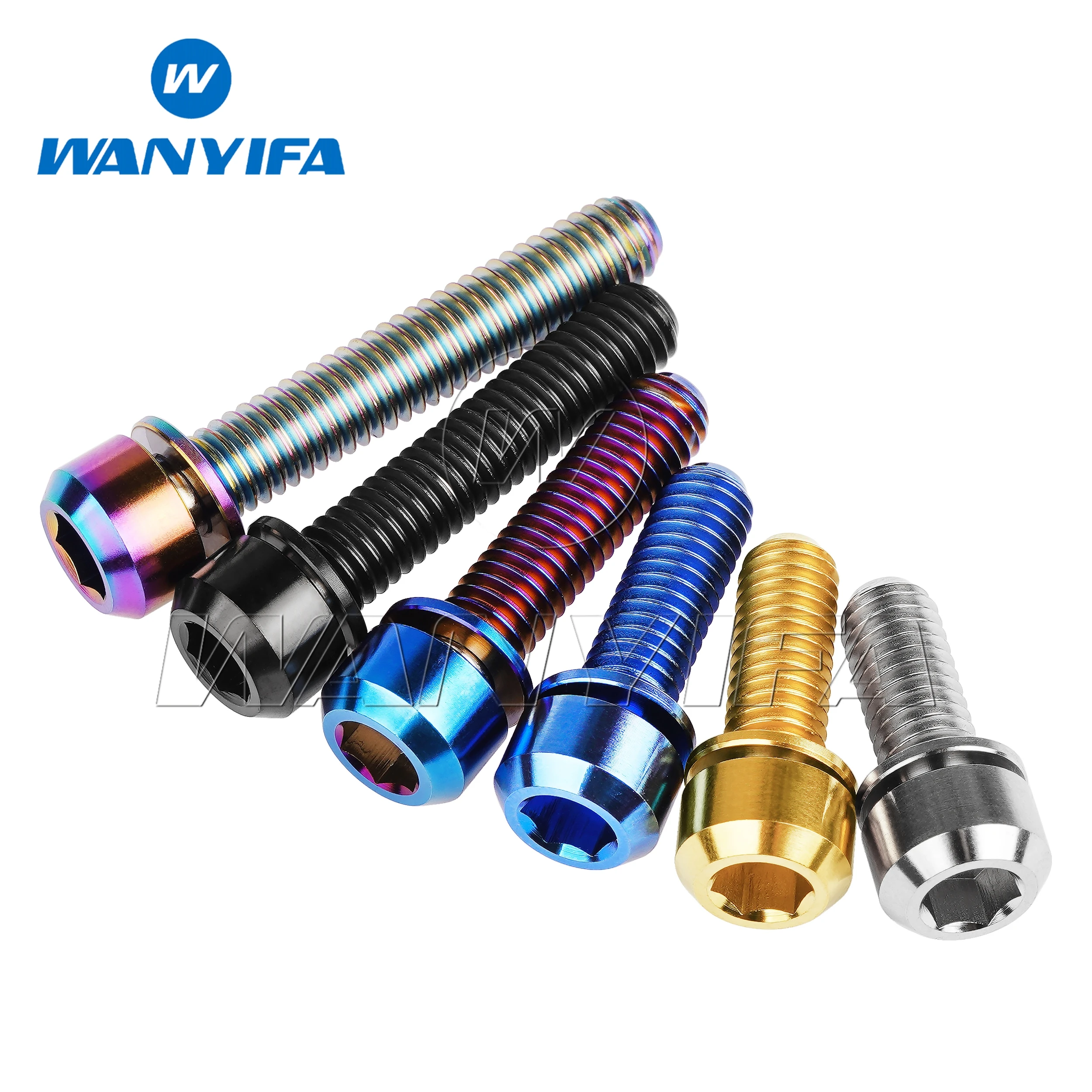 Titanium Bolt M6x16/18/20/25/30/35mm Allen Hex Screws with Washer for Bicycle Disc Brake Upgrade V brake Hub Fixed