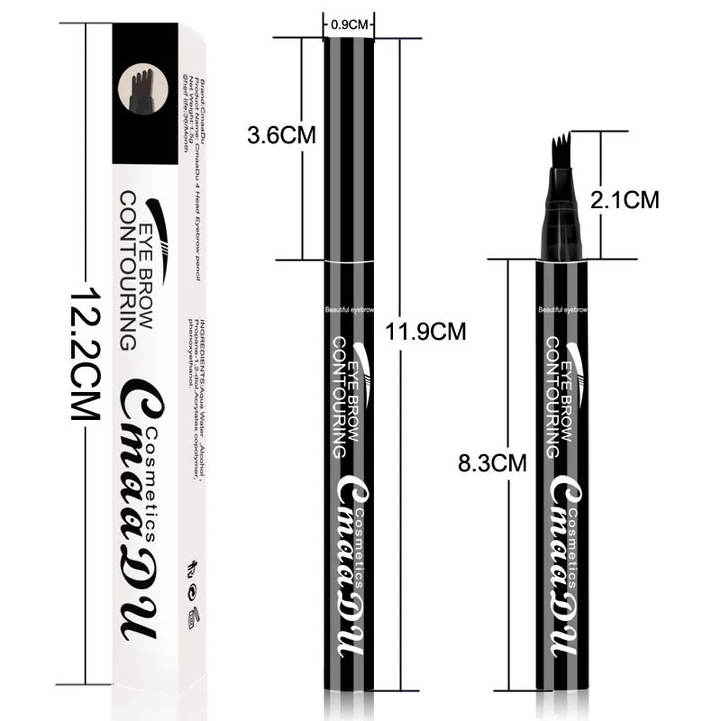 1/2PCS 4-head Finely Sketched Natural-looking Eyebrow Pencil For Daily Use Waterproof Eyebrow Makeup