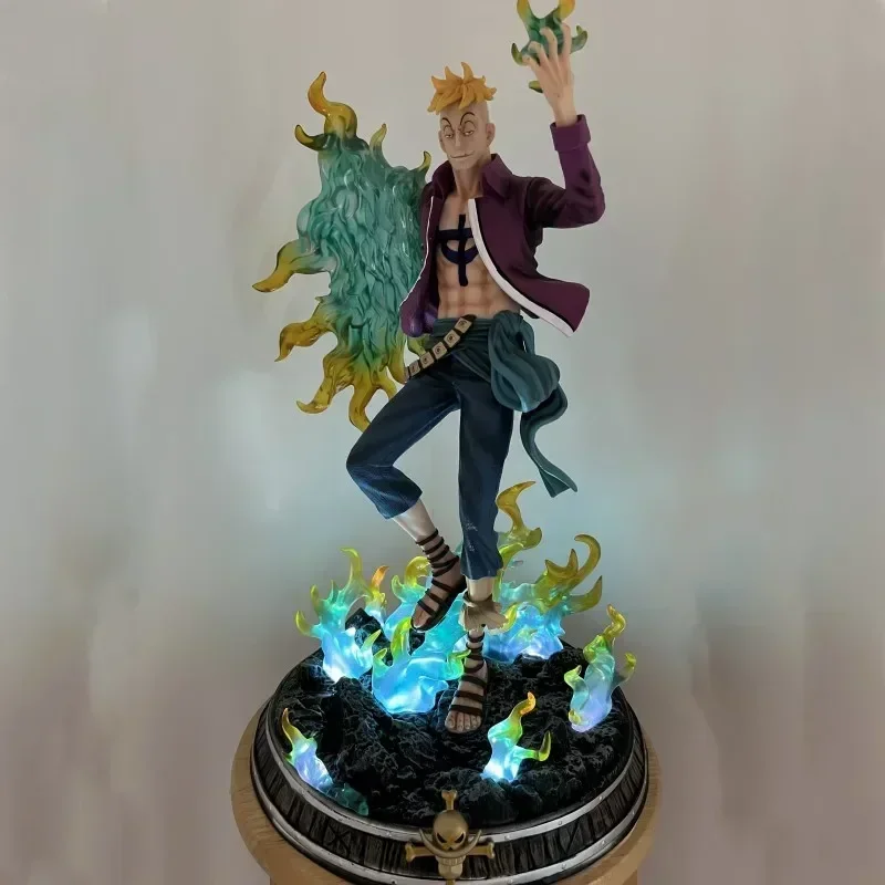 Anime One Piece Figure Marco Model Dolls Fire Phoenix Undead Bird Luminous Anime Action Figure Pvc Statue Decor Kids Toys Gifts