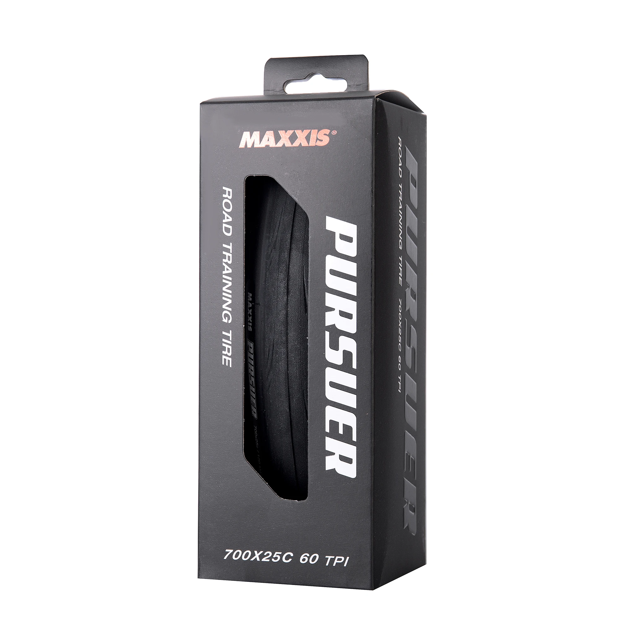 Maxxis 700x25C Pursuer Road Bicycle Tyre with Folding Bead 700x28C 700x23C Single Compound, Black Bike Tire