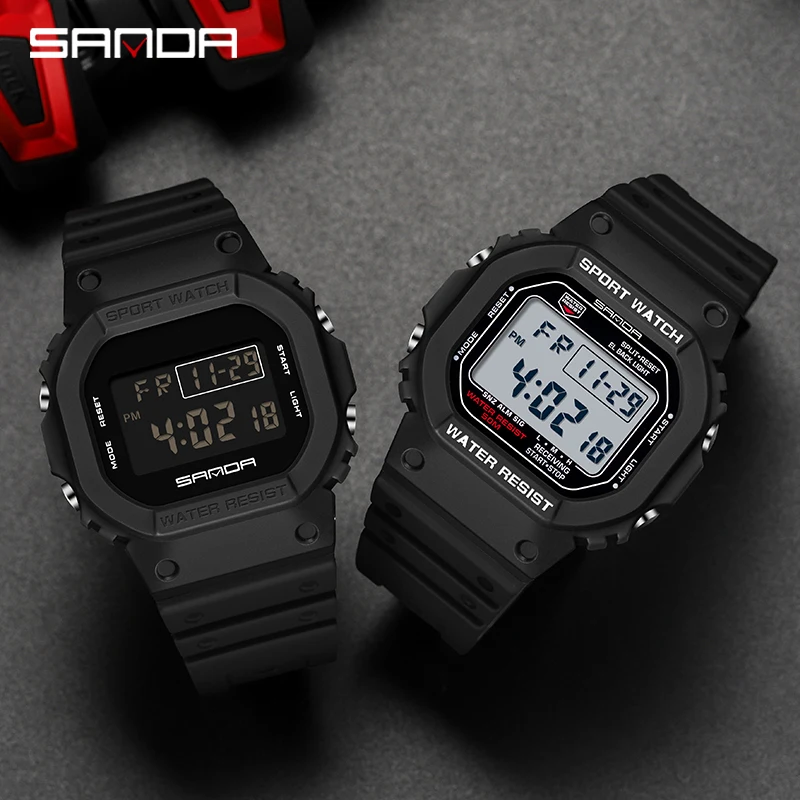 SANDA 2107 Fashion Top Brand G Style Digital Watch Men Waterproof Ms Sport Watches Boy Girl Electronic Watch Relogio Masculino