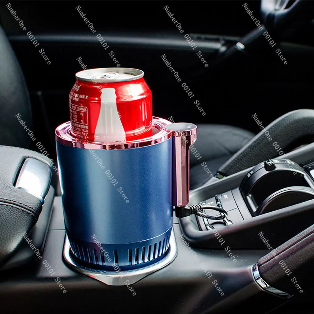 Three generations of car hot and cold cups, car household fast cooling and heating cups, intelligent digital display