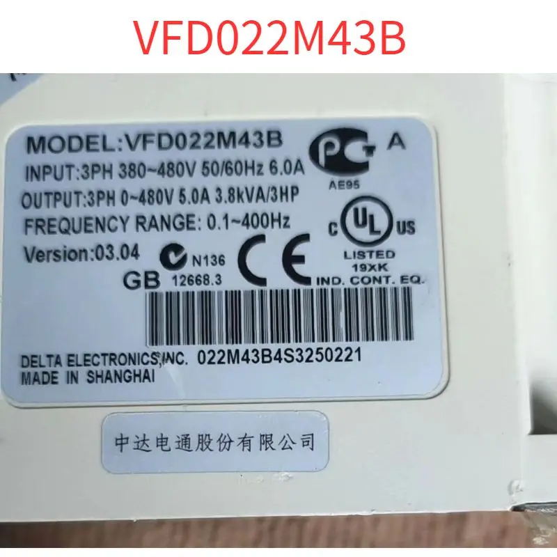 Second-hand  High voltage inverter VFD022M43B