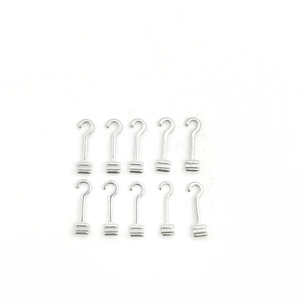 10Pcs Dental Sliding Crimpable Hooks Long Right/Left Dental Orthodontic Hook Dental Curved Crimpable Hook