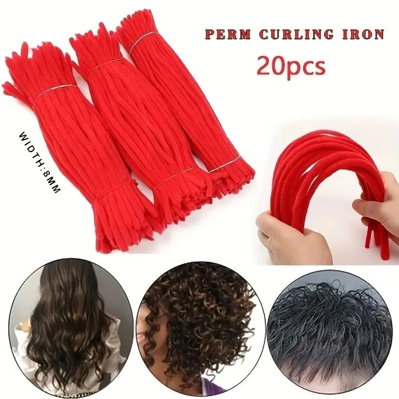 20個入り-ワイルドカーリーヘアメイキングツール-小さなウェーブ-ふわふわ-カーリー-diy-編み込み材料パッケージ-中国製-ファッションアクセサリー用