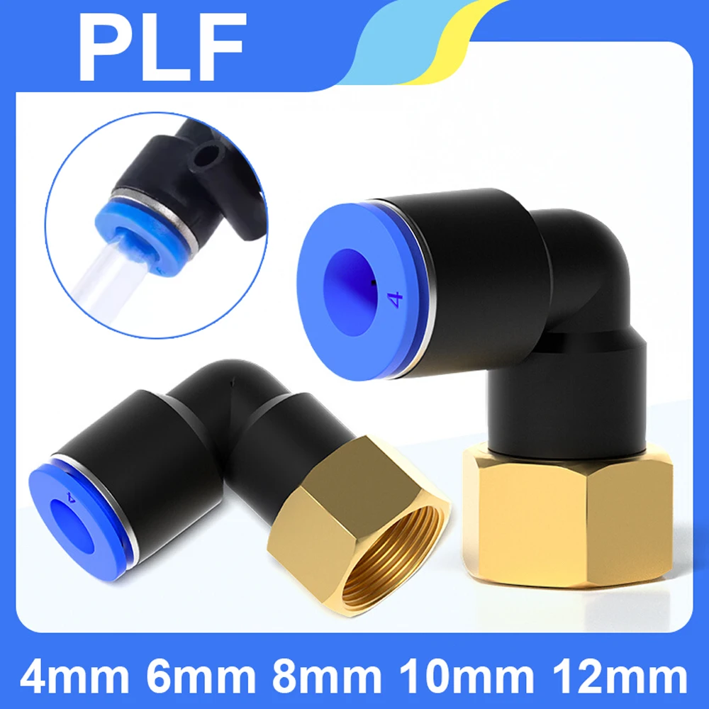 Pneumatic Air Connector Fitting PLF 4mm 6mm 8mm 10mm 12mm Thread 1/8 1/4 3/8 1/2 Straight Hose Fittings Pipe Quick Connectors
