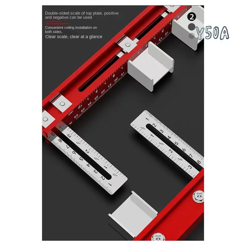 

Y50A-Punching Positioning Ruler For Wardrobe Boom Installation Carpentry Drilling Locator Suspension Rod Install Tools