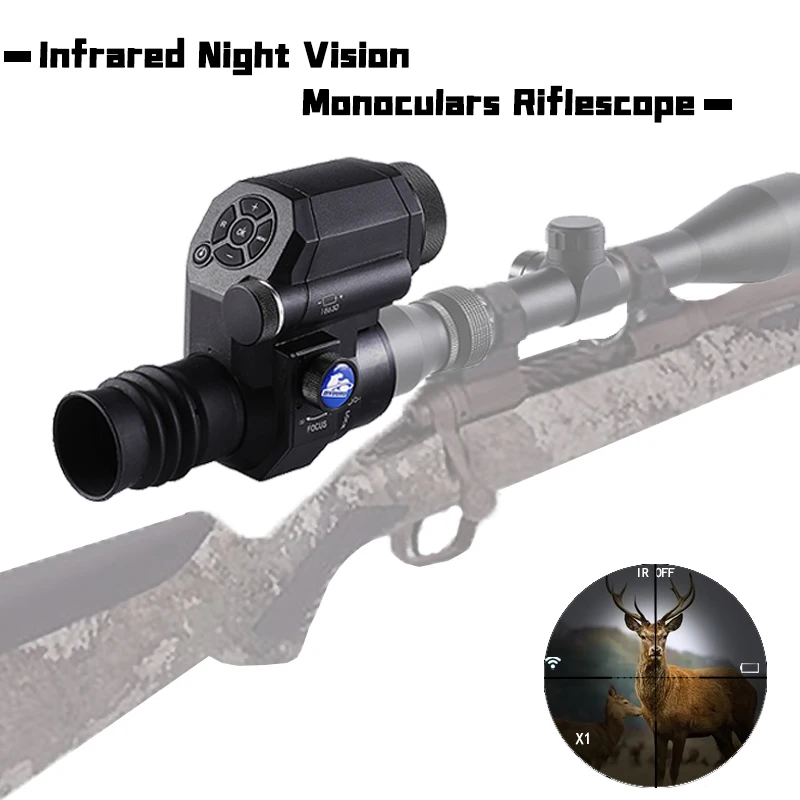 

Infrared Spotlight Night Vision Riflescope 4x30 Digital Monocular Image Video Records Camera Mounted Aim Sight Scope for Hunting