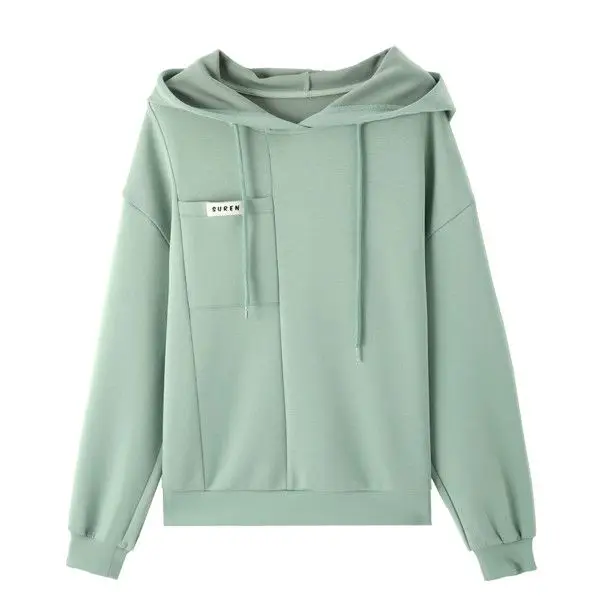 Korean Sweatshirt Women\'s Hooded 2024 Spring Autumn New Loose Versatile Long Sleeve Clothes on Top Fashion for Wearing Outside