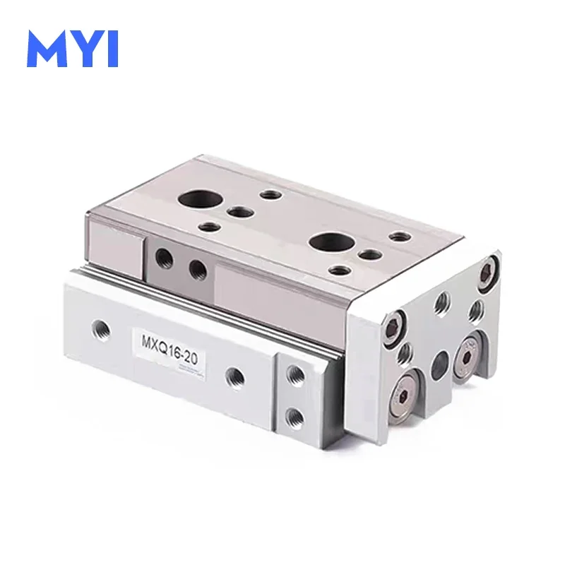 HLH MXQ Type Air Slide Table Dual Rod Rail Slide Air Pneumatic Cylinder Bore 6/8/12/16/20/25mm Stroke 10/20/30/40/50/70/125/150m