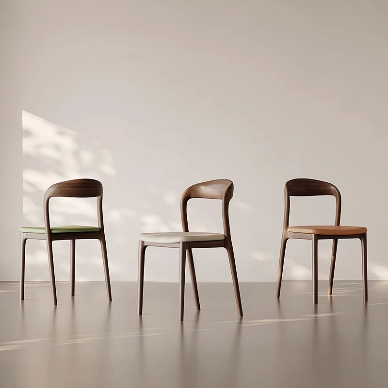 Nordic Minimalist Solid Wood Dining Chair Modern Designer Backrest Home Study Office Chair