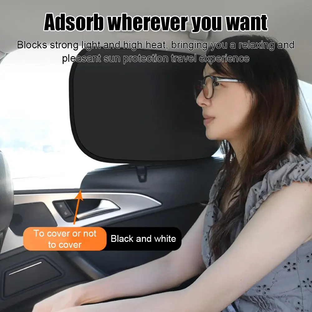 SEAMETAL 4-Layer Sun Shade Cover For Car Side Window Ultra-Light Electrostatic Curtains Sun Protection For Baby 99.9% UV Blocker