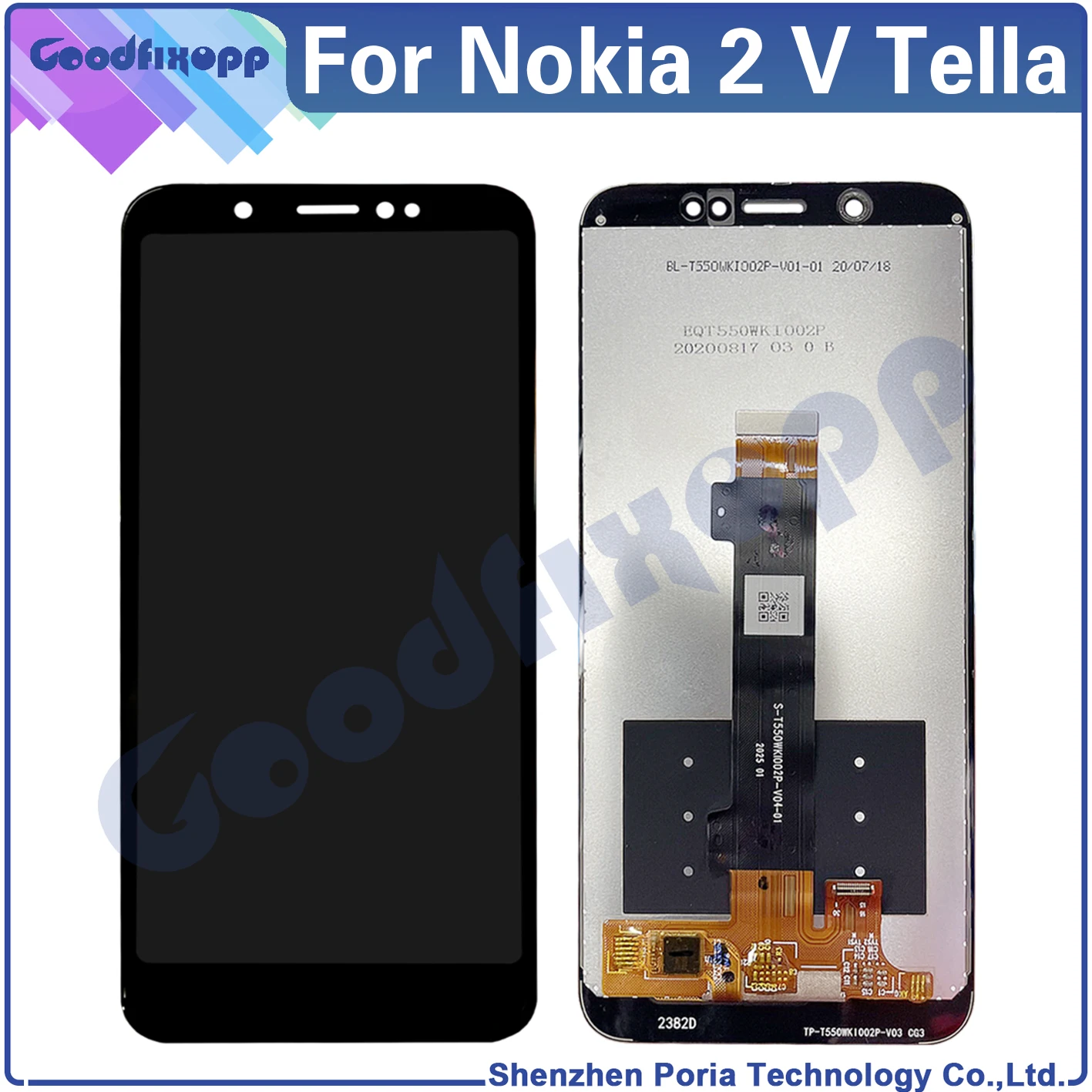 

For Nokia 2 V Tella LCD Display Sensor Touch Screen Digitizer Assembly For Nokia 2V Tella Verizon LCD Touch Screen