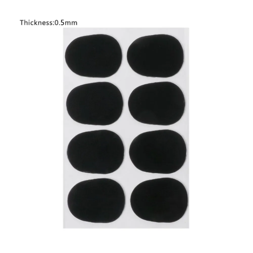 Sax Mouthpiece Cushions Silicone 0.5mm 8Pcs Sax Black/White For Alto Sax Tenor Saxophone Mouthpiece Cushions Non Toxic Ordorless
