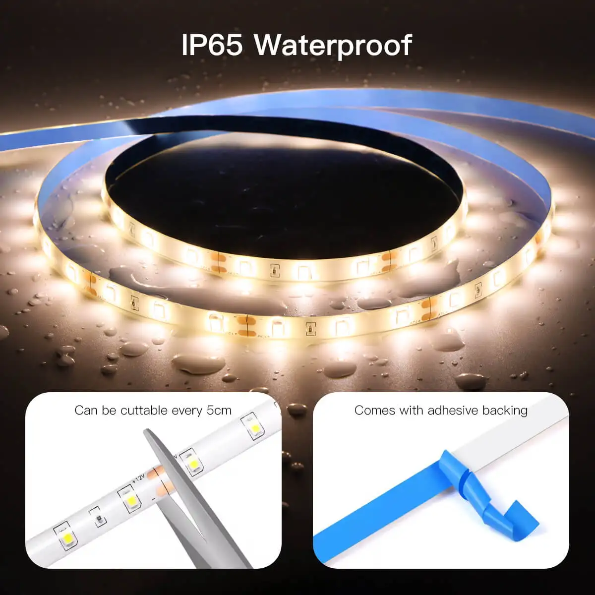 COB Recessed Dimming Switch LED Strip Light USB Powered DC12V 320LEDs/M High Bright Tape For Kitchen Bedroom Computer Backlight