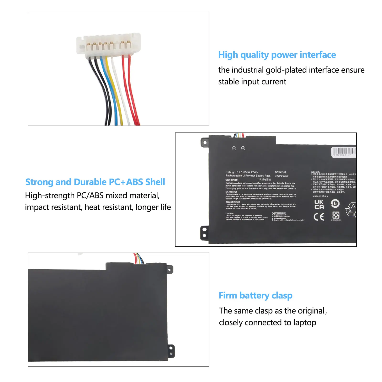 Oyomba B31N1912 C31N1912 laptopbatterij compatibel met ASUS VivoBook 14 E410MA L410MA E410KA E510MA E510KA F414MA EK018TS