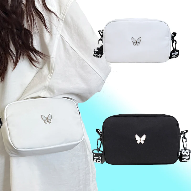 Butterfly Decoration, Fashionable Casual Bag, Can Be Worn on One Shoulder or Diagonally, with Adjustable Shoulder Straps