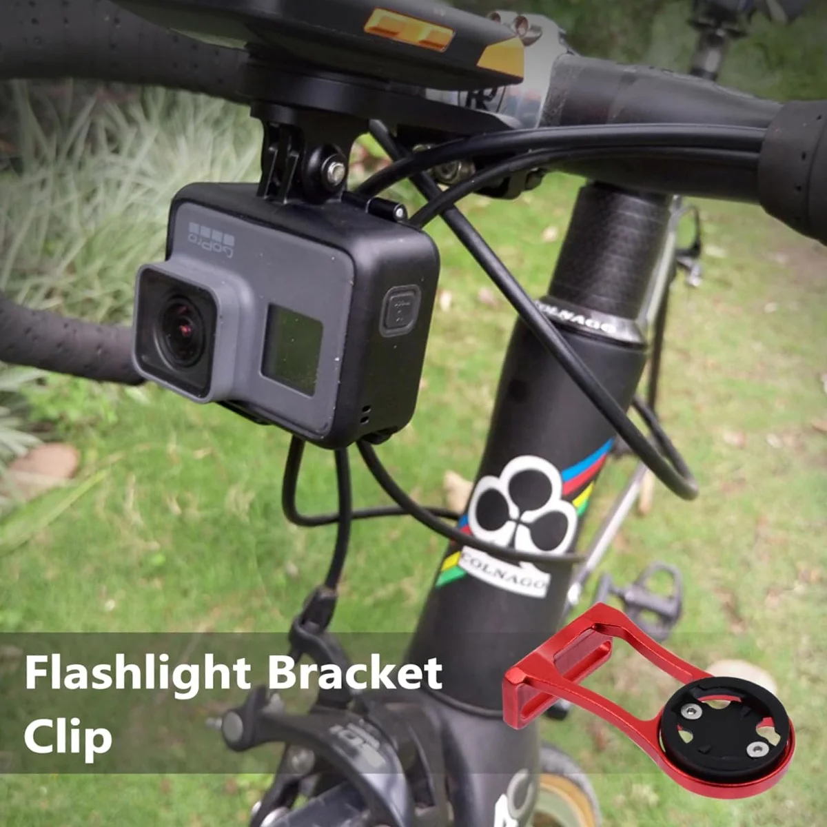 1PC Bicycle External Bracket Set Bicycle Aluminum Alloy Highway Bicycle Pole Bracket Camera Light Bracket Garmin Bracket image 3