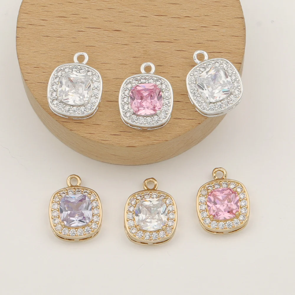 

Cordial Design 30Pcs 12*15MM CZ Rhinestone Pendant For Earrings/Hand Made/Jewelry Findings & Components/Copper Charms #194096